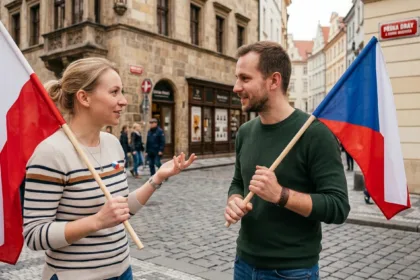 pole and czech talkich with each other